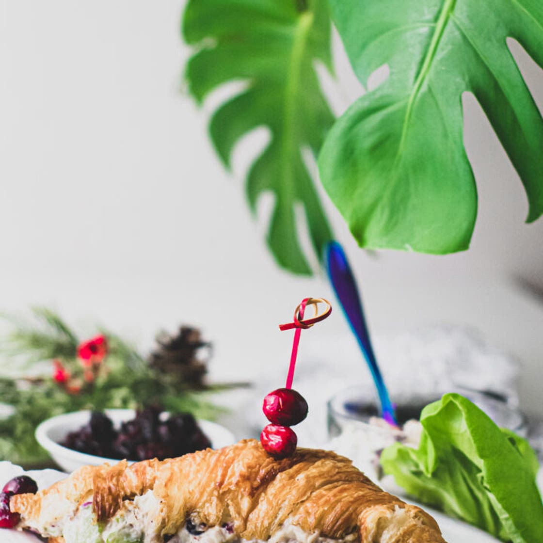 Leftover Turkey Salad with Dried Cranberries