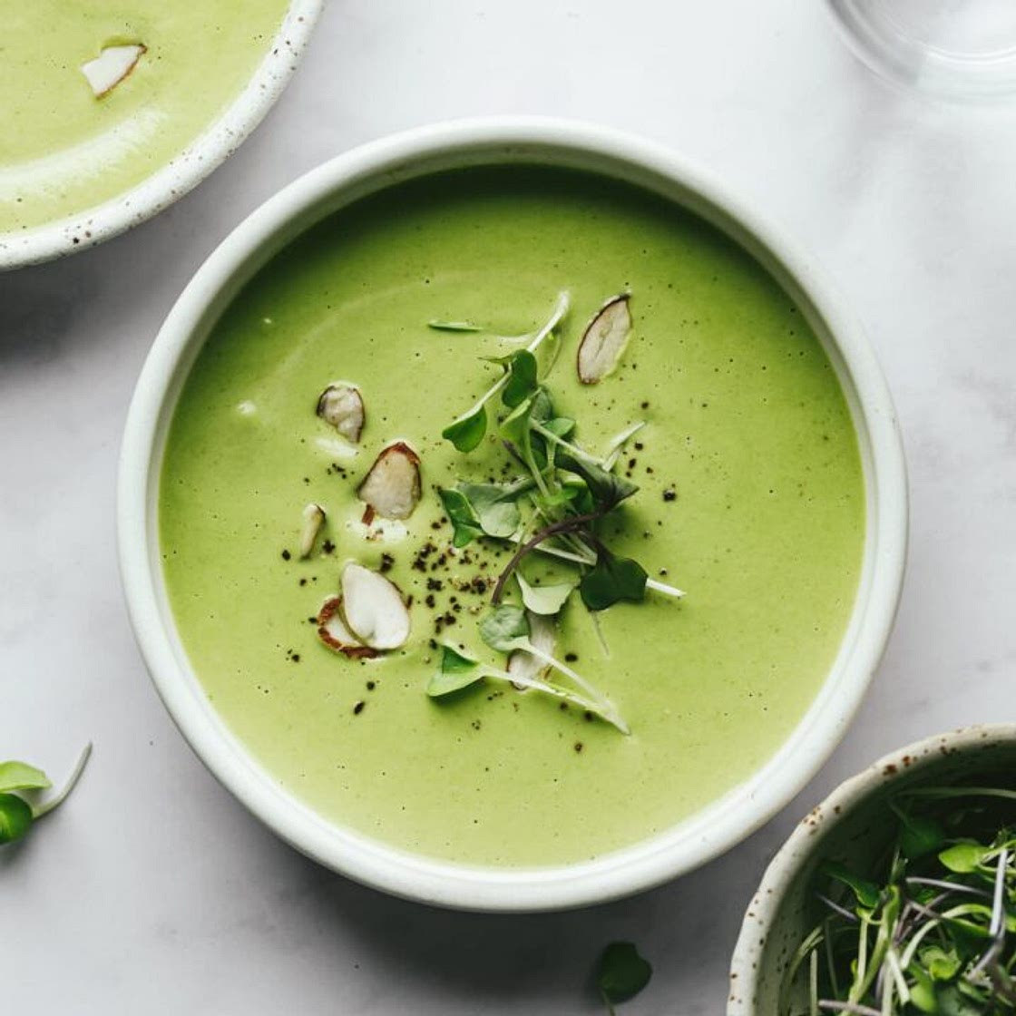 Broccoli Almond Soup (Low Carb, Dairy Optional)