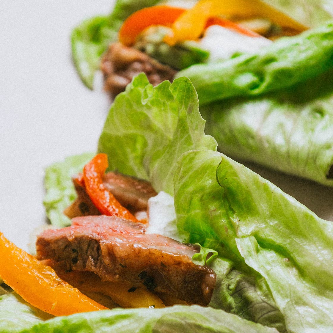 Best 15 Minute Fajita Steak Lettuce Wraps