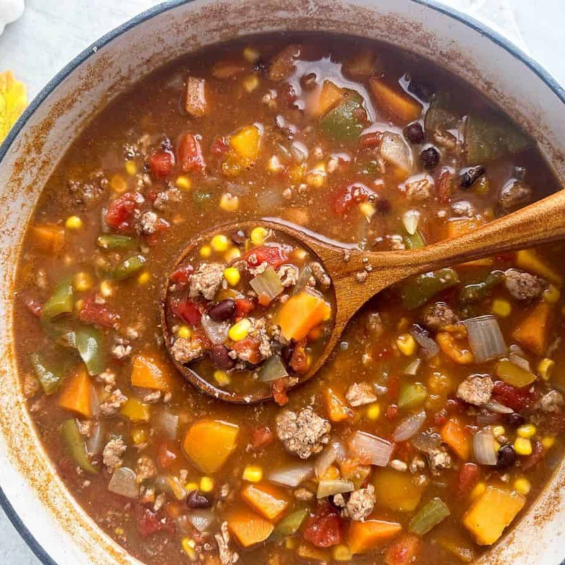 Fall Harvest Chili with Squash and Sweet Potato Recipe