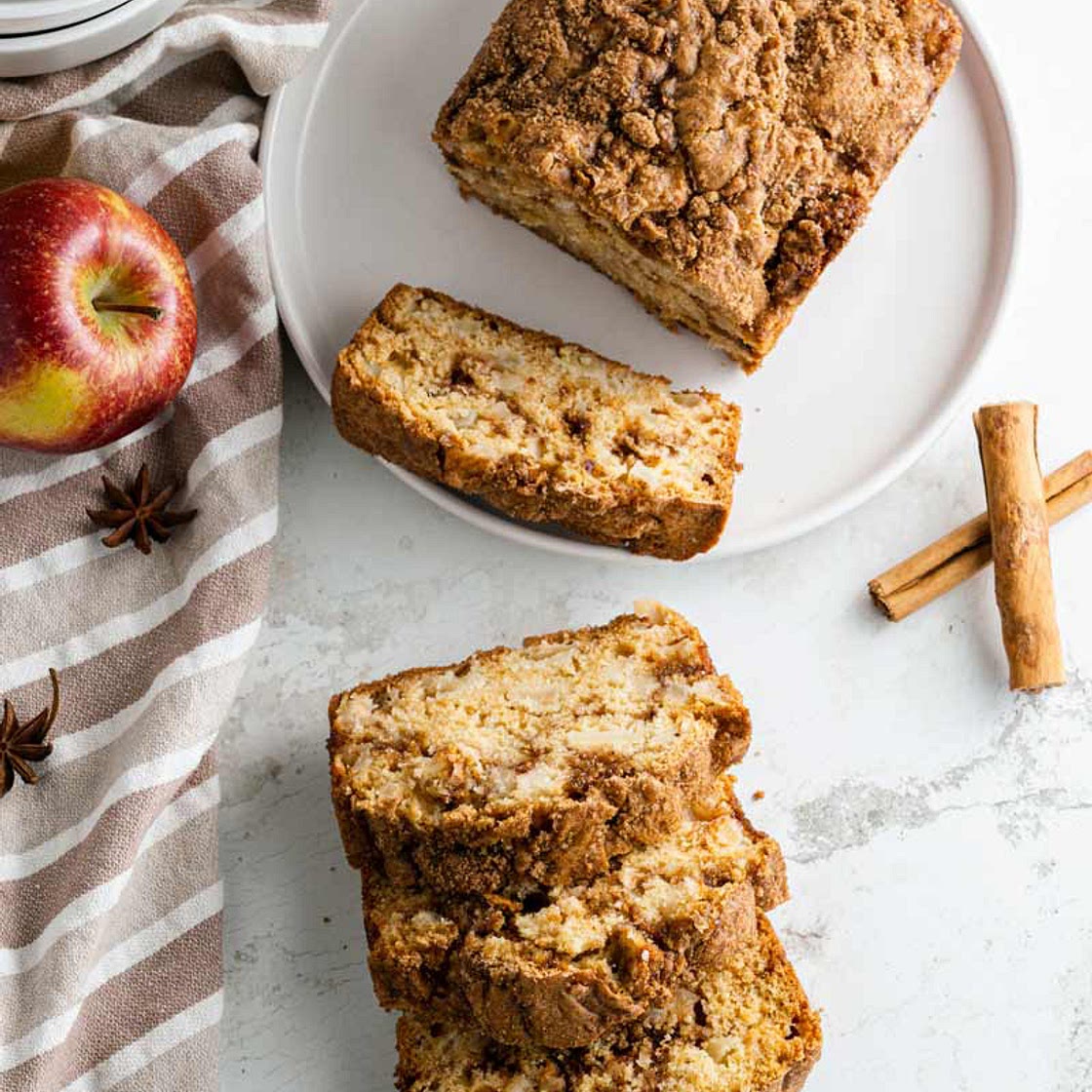 Cinnamon Swirl and Apple Cake Loaf