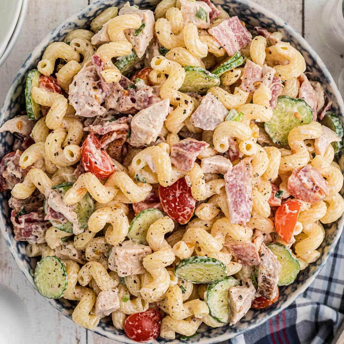 Chicken Bacon Ranch Pasta Salad
