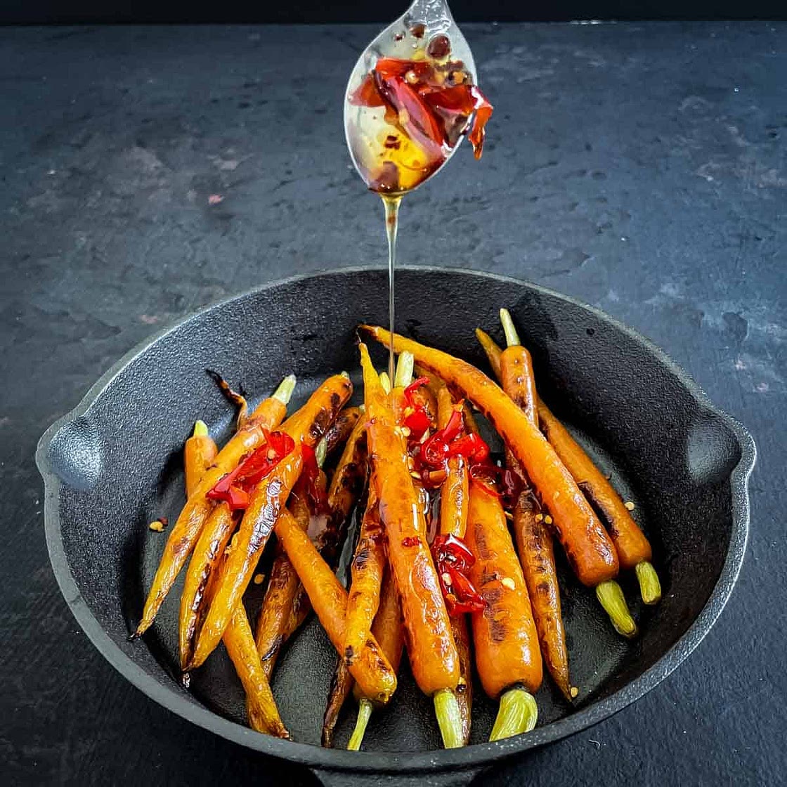 Sous Vide Carrots with Hot Honey
