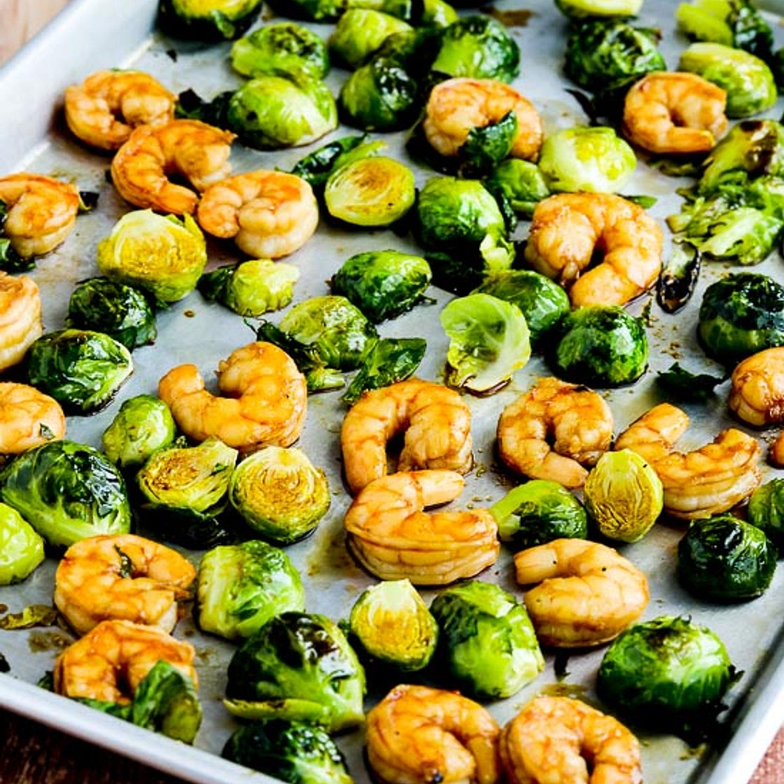 Roasted Asian Shrimp and Brussels Sprouts Sheet Pan Meal