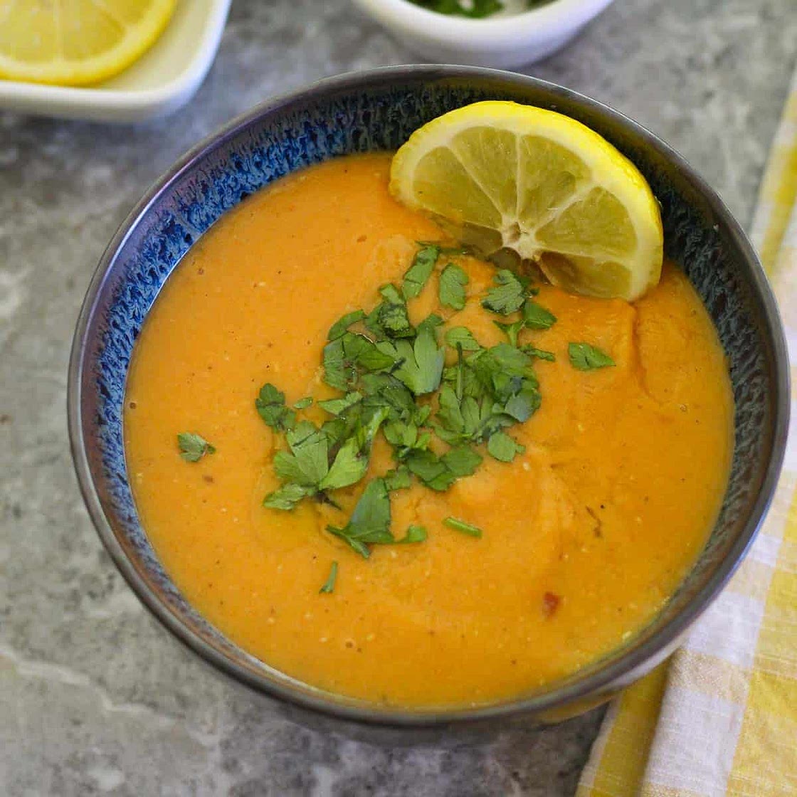 Red Lentils Soup with Butternut Squash