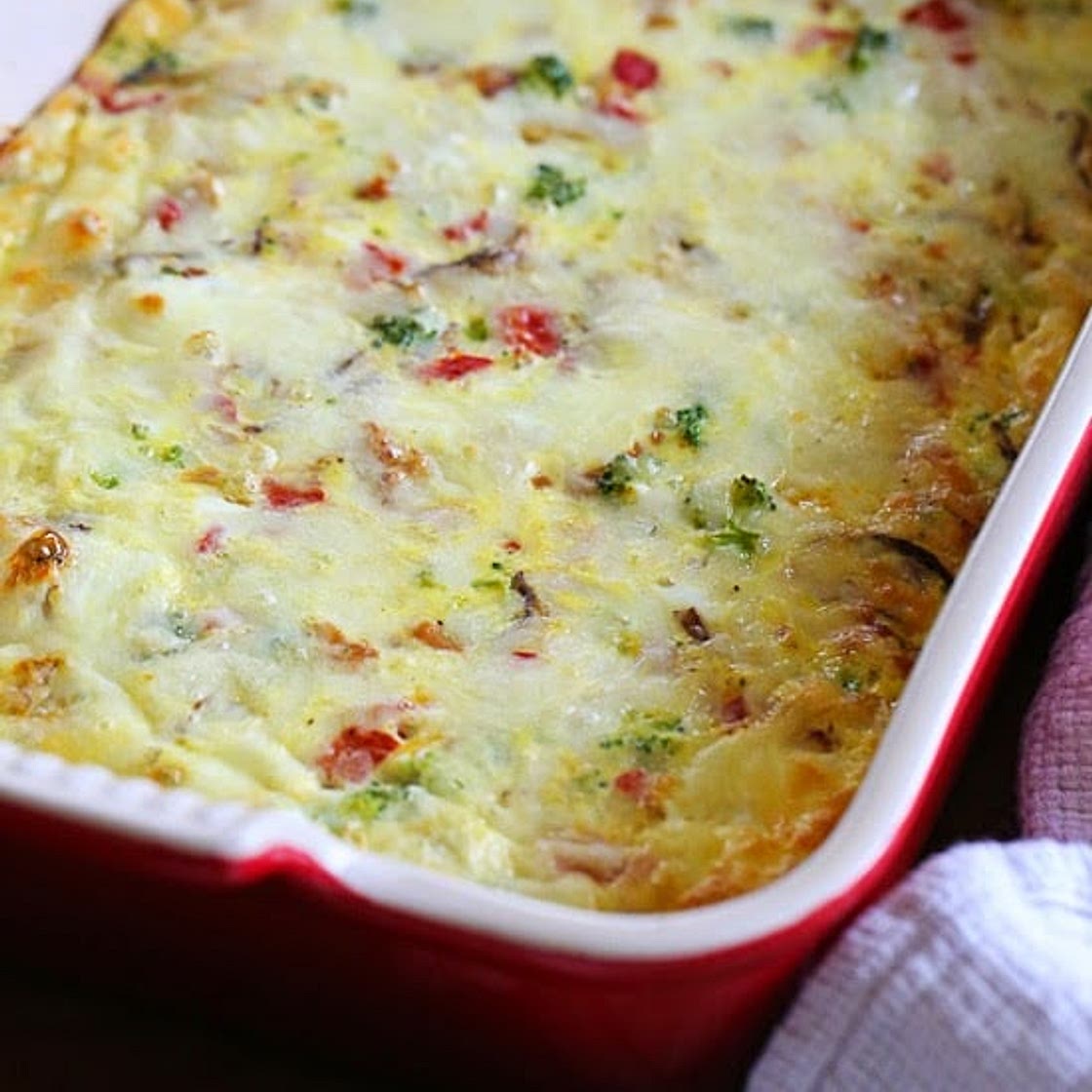 Sausage, Cheese and Veggie Breakfast Casserole