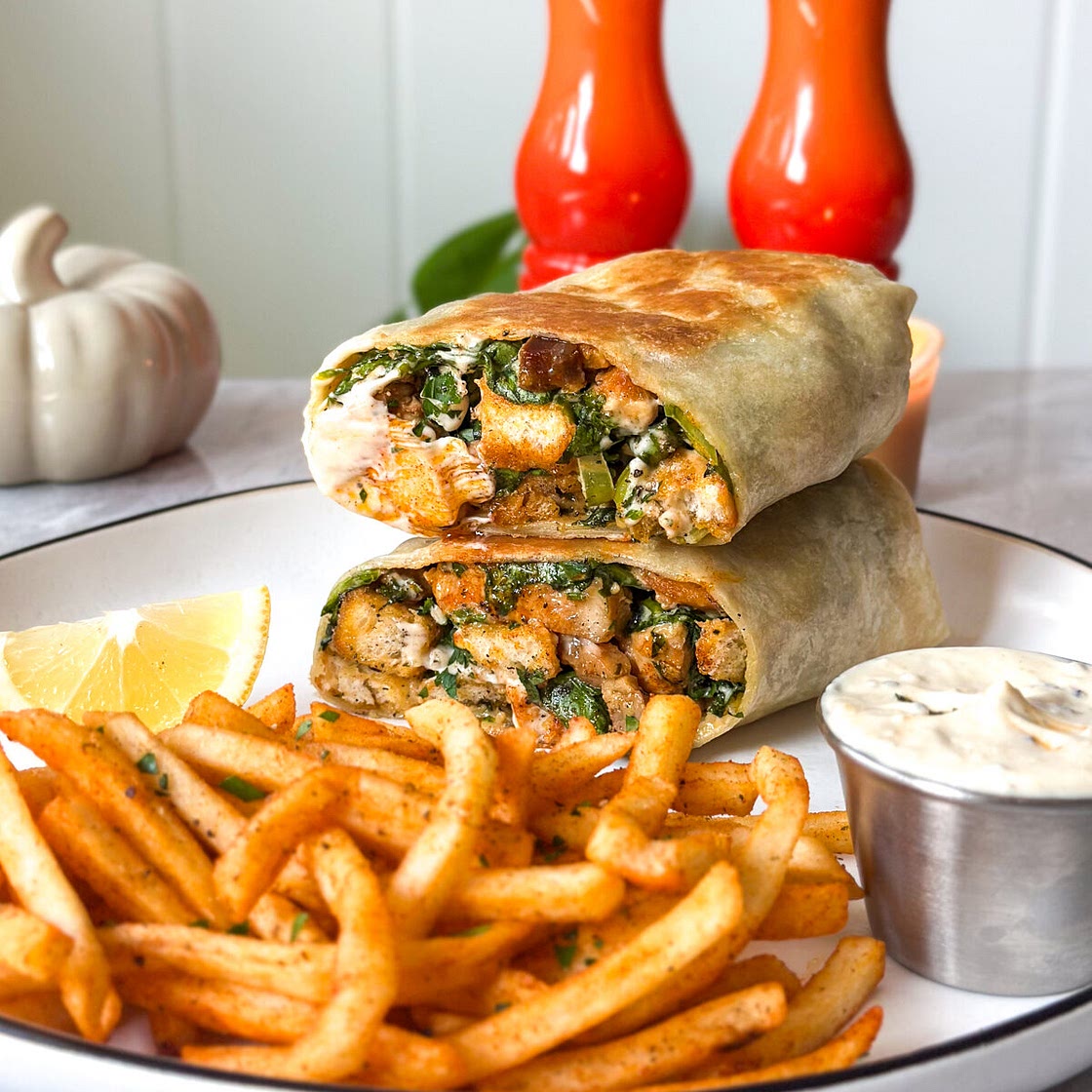 Easy Crispy Chicken Caesar Wraps (Extra Crunchy!)