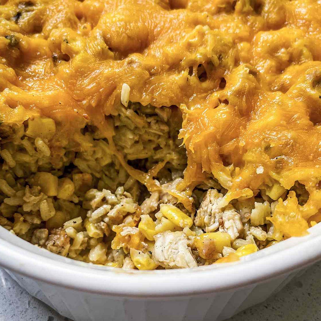 Cheesy Chicken and Corn Casserole