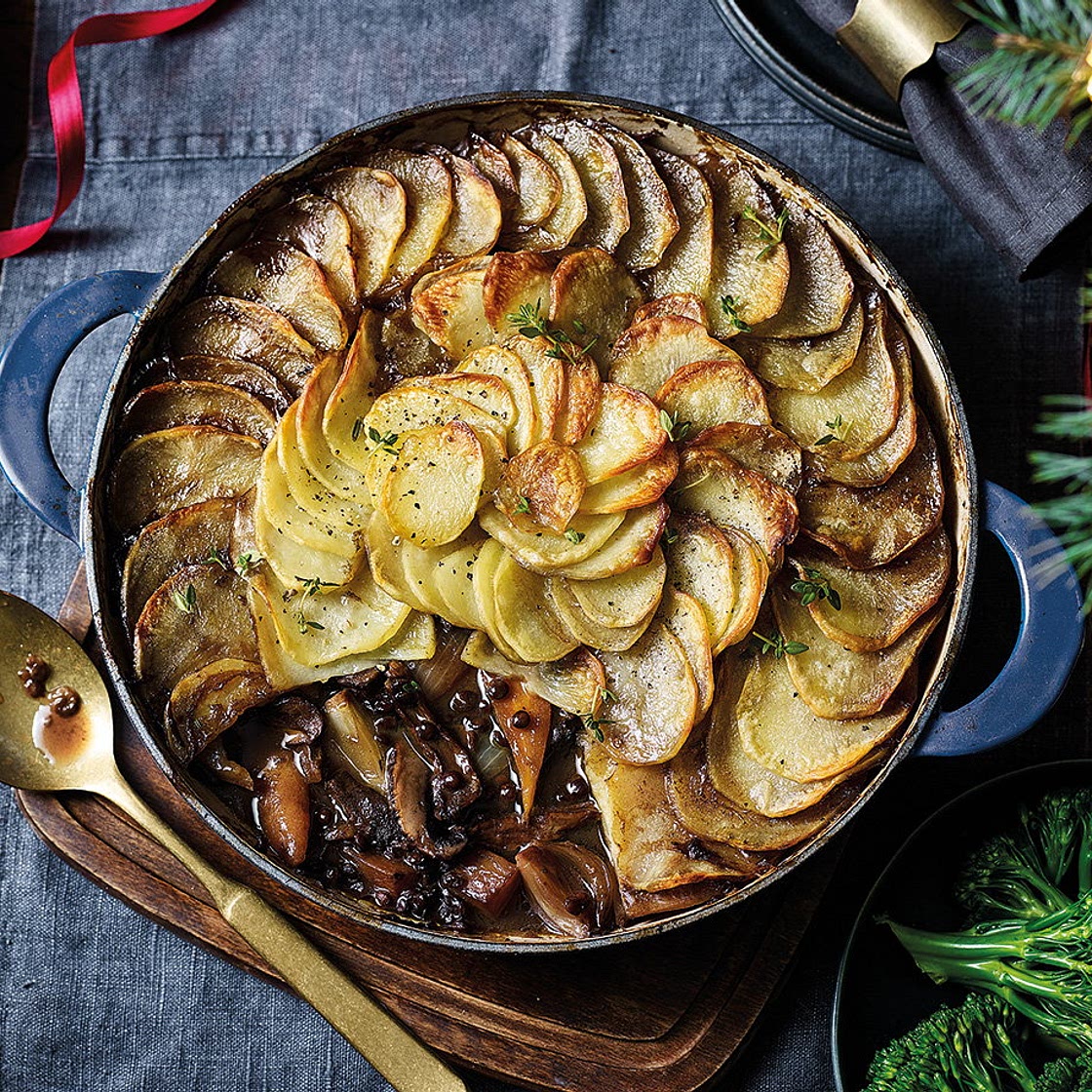 Vegan mushroom hotpot