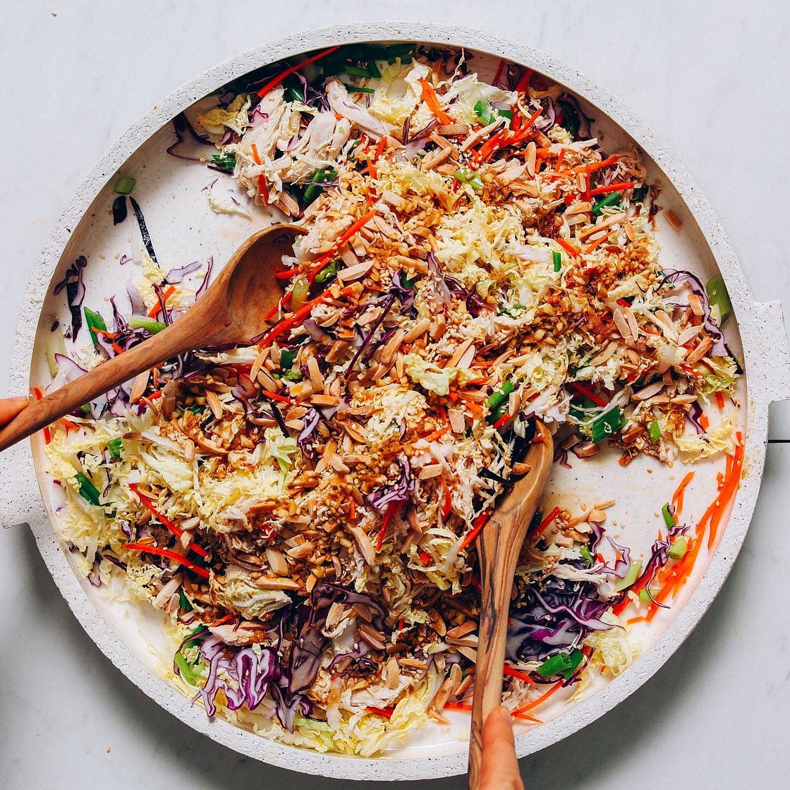 Crunchy Cabbage Slaw with Sesame Ginger Dressing