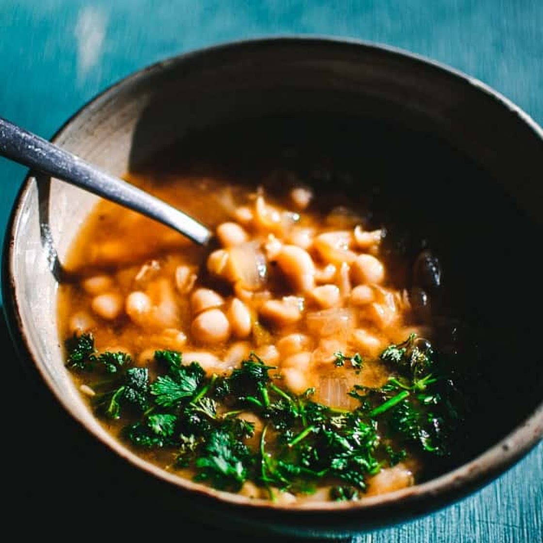 Vegan Instant Pot Mexican White Bean Soup (+ Stovetop Instructions)
