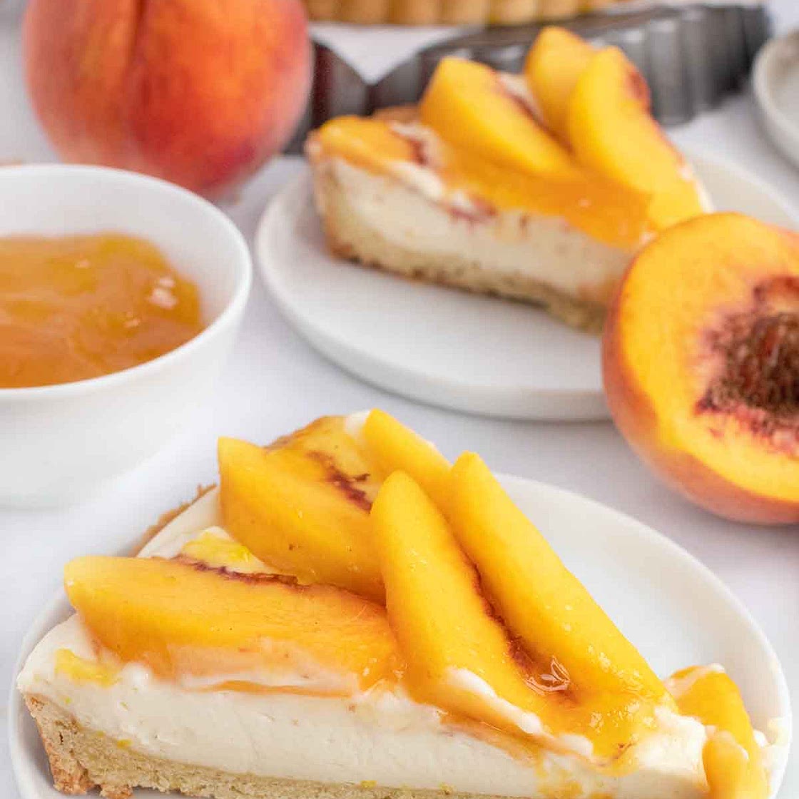 No Bake Peach Tart