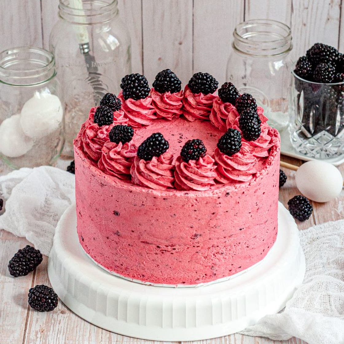 Gluten-Free Honey Blackberry Cake (Dairy-Free)