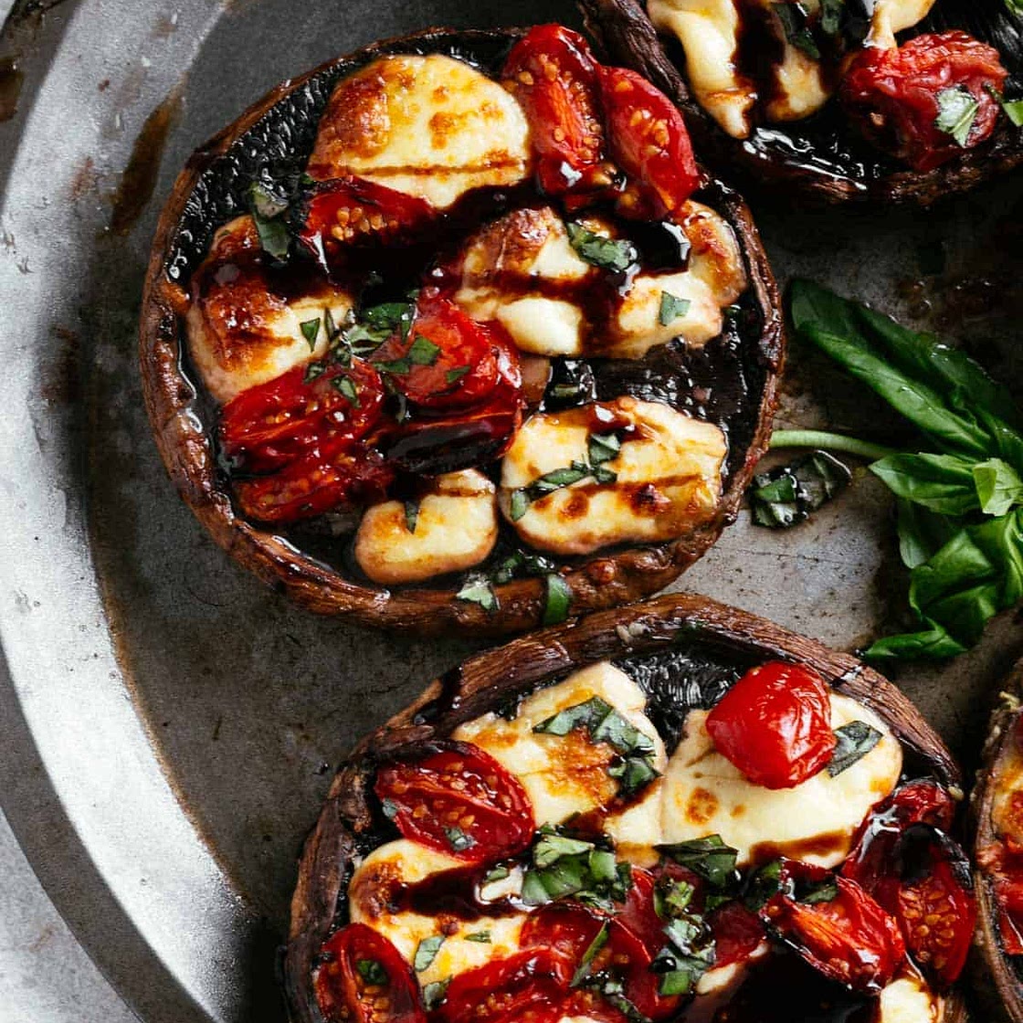 Caprese Stuffed Portobello Mushrooms