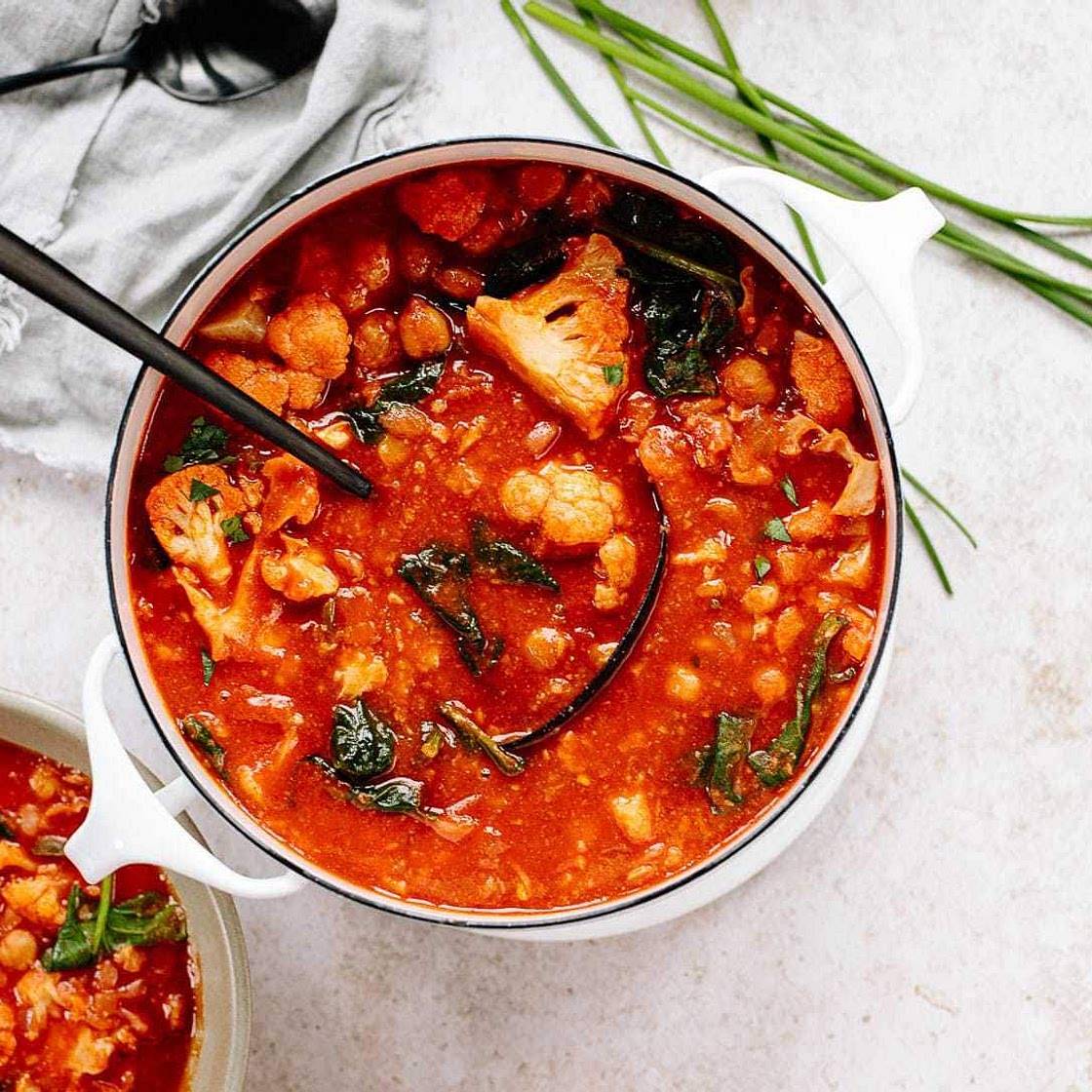 One-Pot Cauliflower and Chickpea Stew