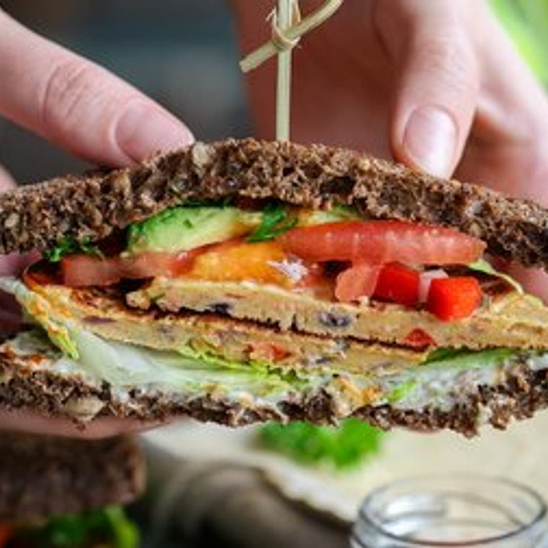 Chickpea Omelette Sandwich