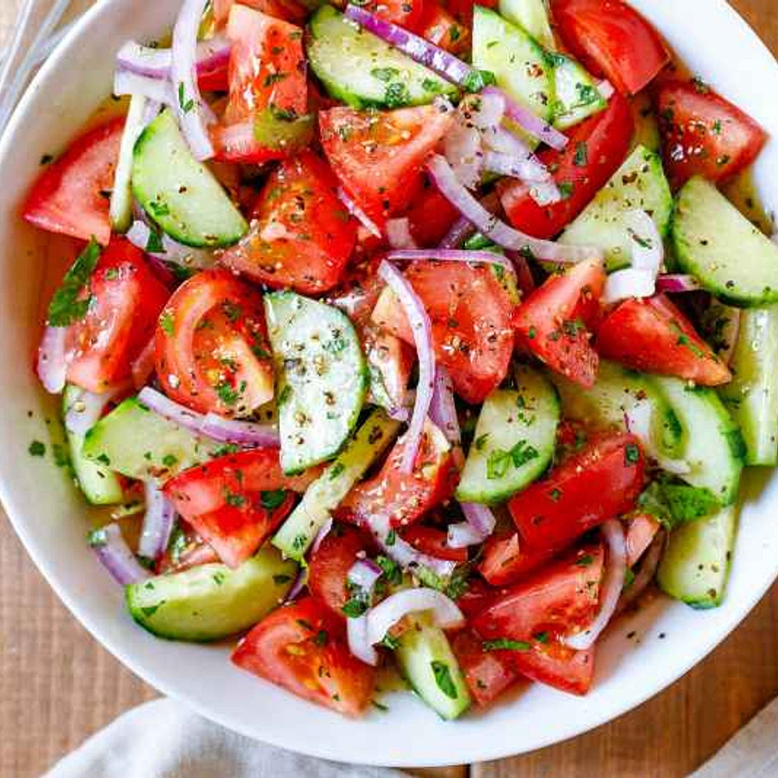 Easy Tomato Cucumber Salad