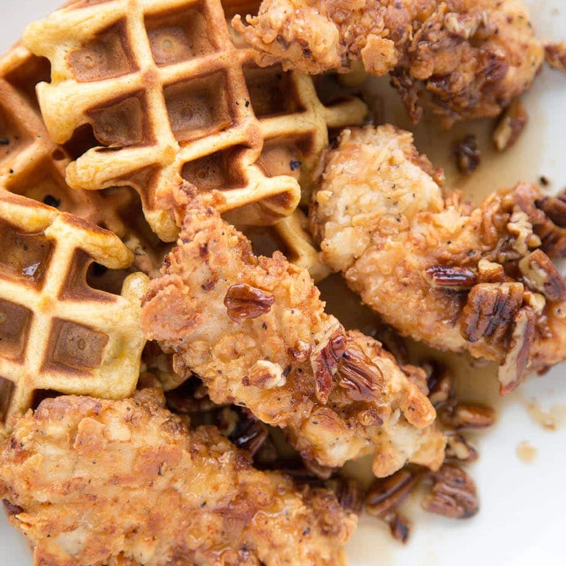 Fried Chicken and Sweet Potato Waffles