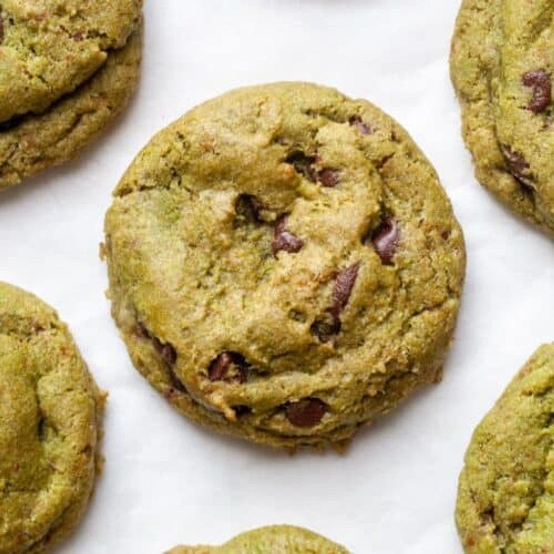 Matcha Chocolate Chip Cookies