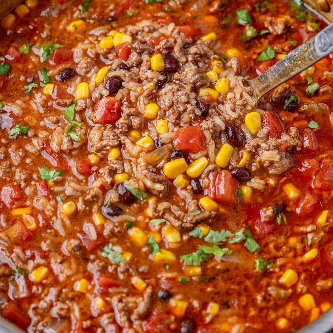 Mexican Beef and Rice Soup