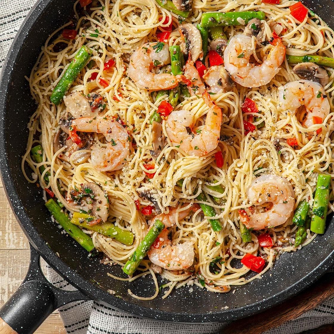 Shrimp Pasta Primavera