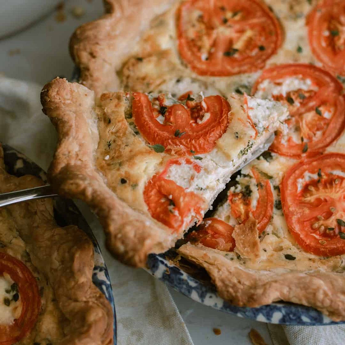 Broccoli Goat Cheese Quiche