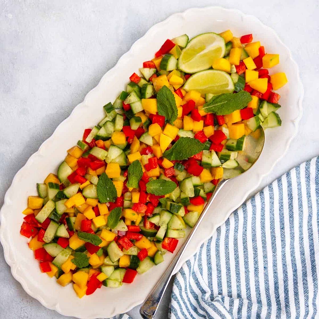 Spicy Cucumber Mango Salad