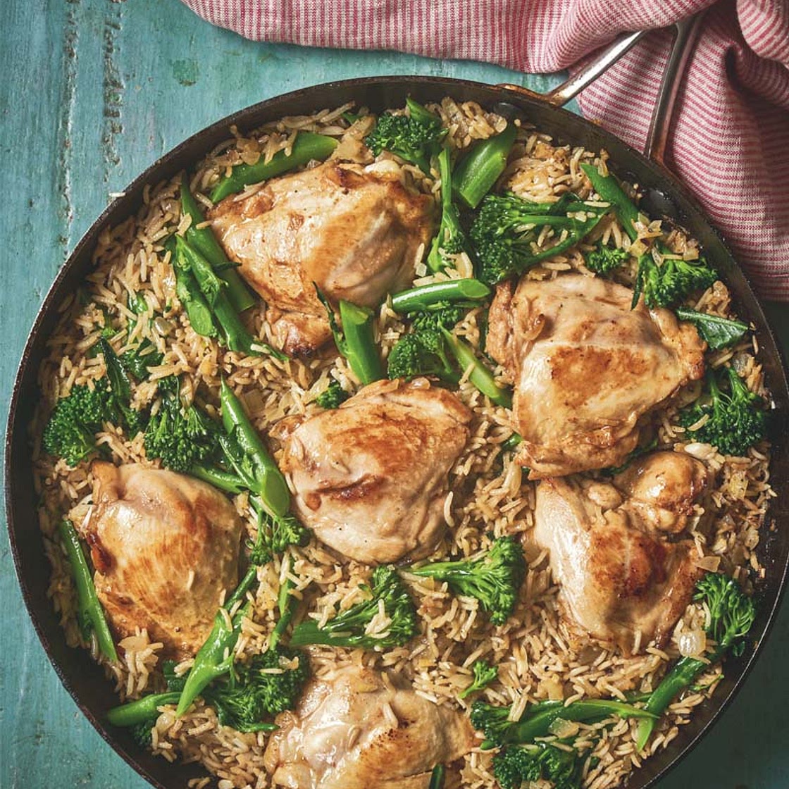 Hoisin chicken and rice with Tenderstem broccoli