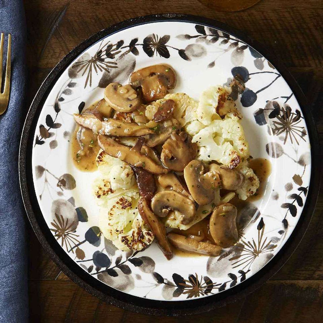Vegan Cauliflower Steaks with Mushroom Gravy
