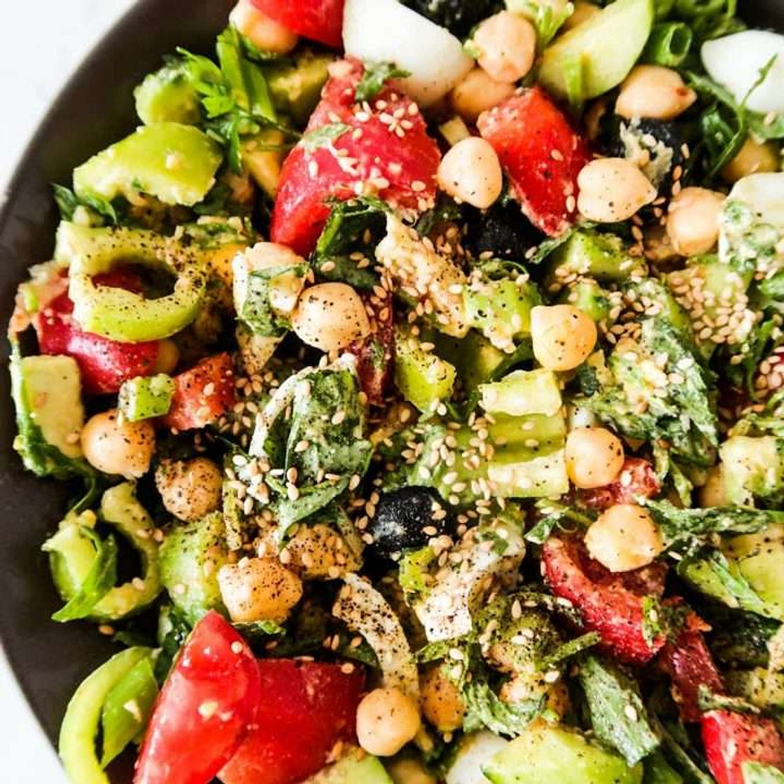 Healthy Egg & Chickpea Salad Recipe