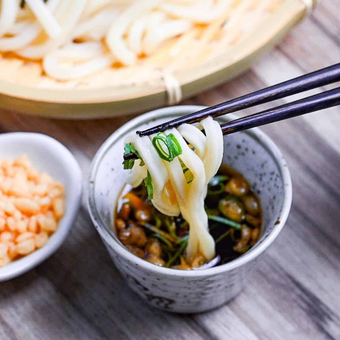 Zaru Udon (Cold Udon with Homemade Dipping Sauce)