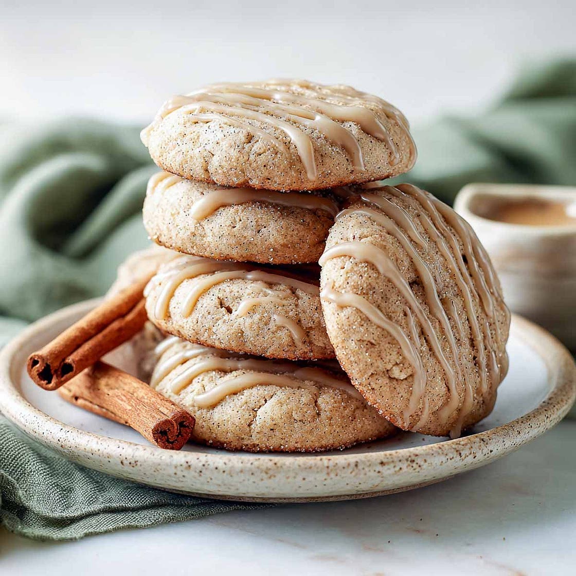 Apple Cider Cookies with Brown Sugar Glaze