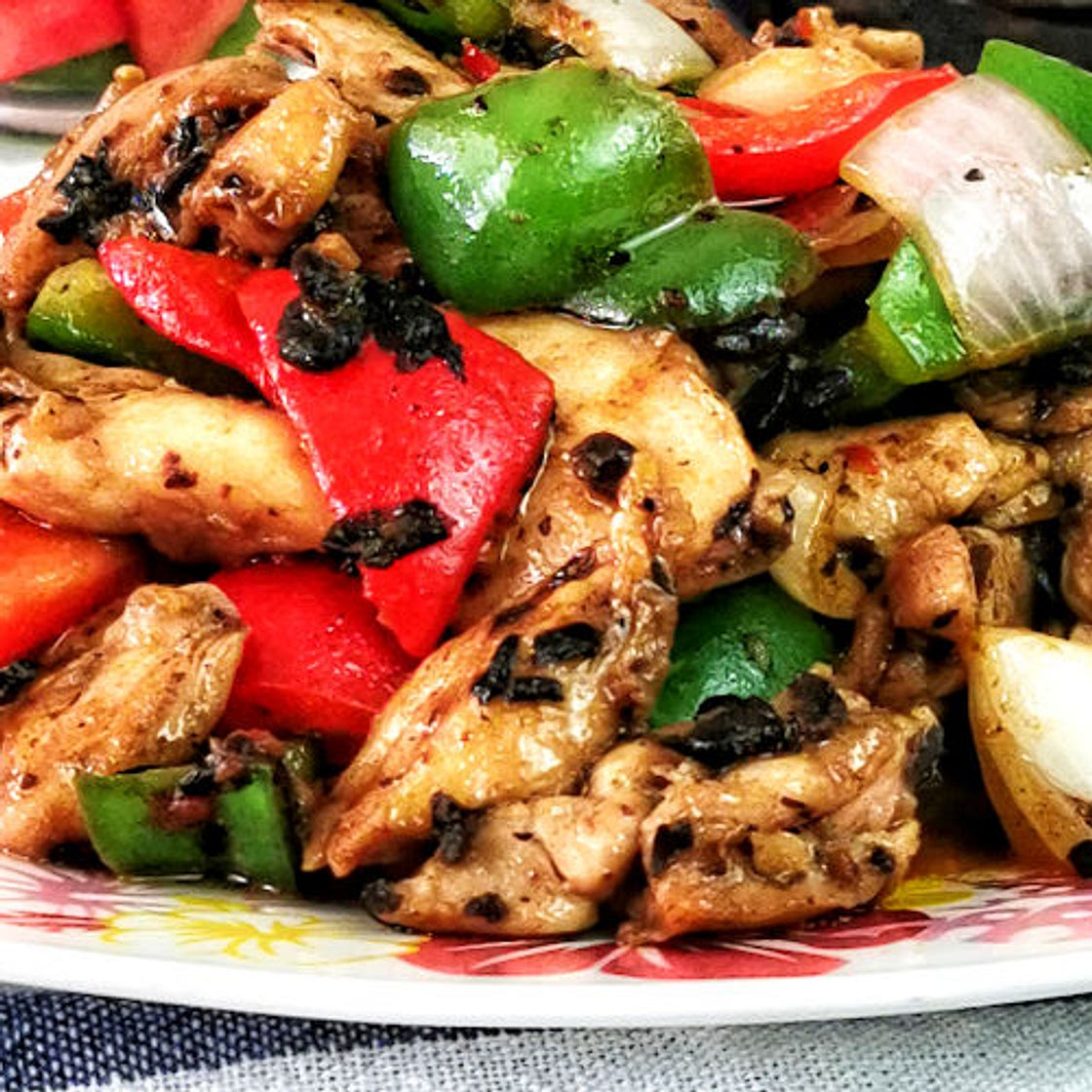 Chicken with black bean sauce