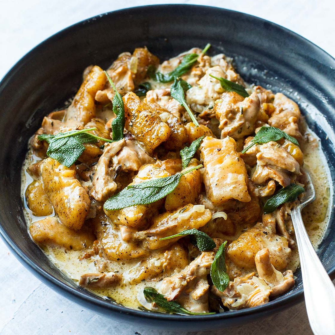 Pumpkin Gnocchi with Fried Sage and Cream Sauce