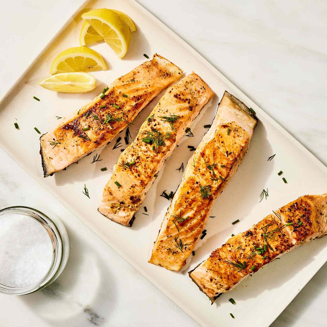 Lemony-Garlic Pan-Seared Salmon