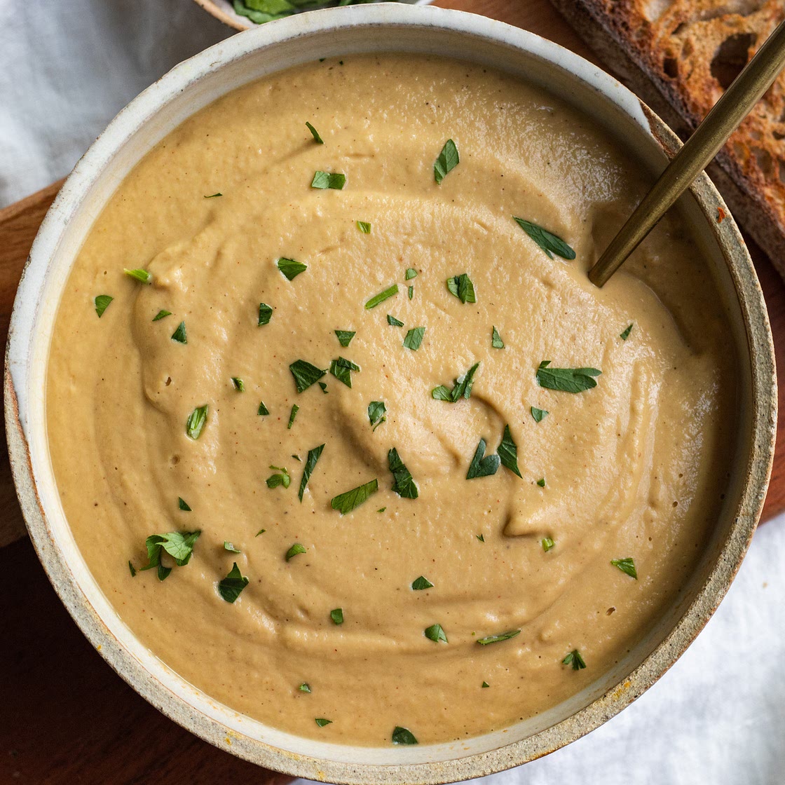 Vegan Cauliflower and Tahini Soup
