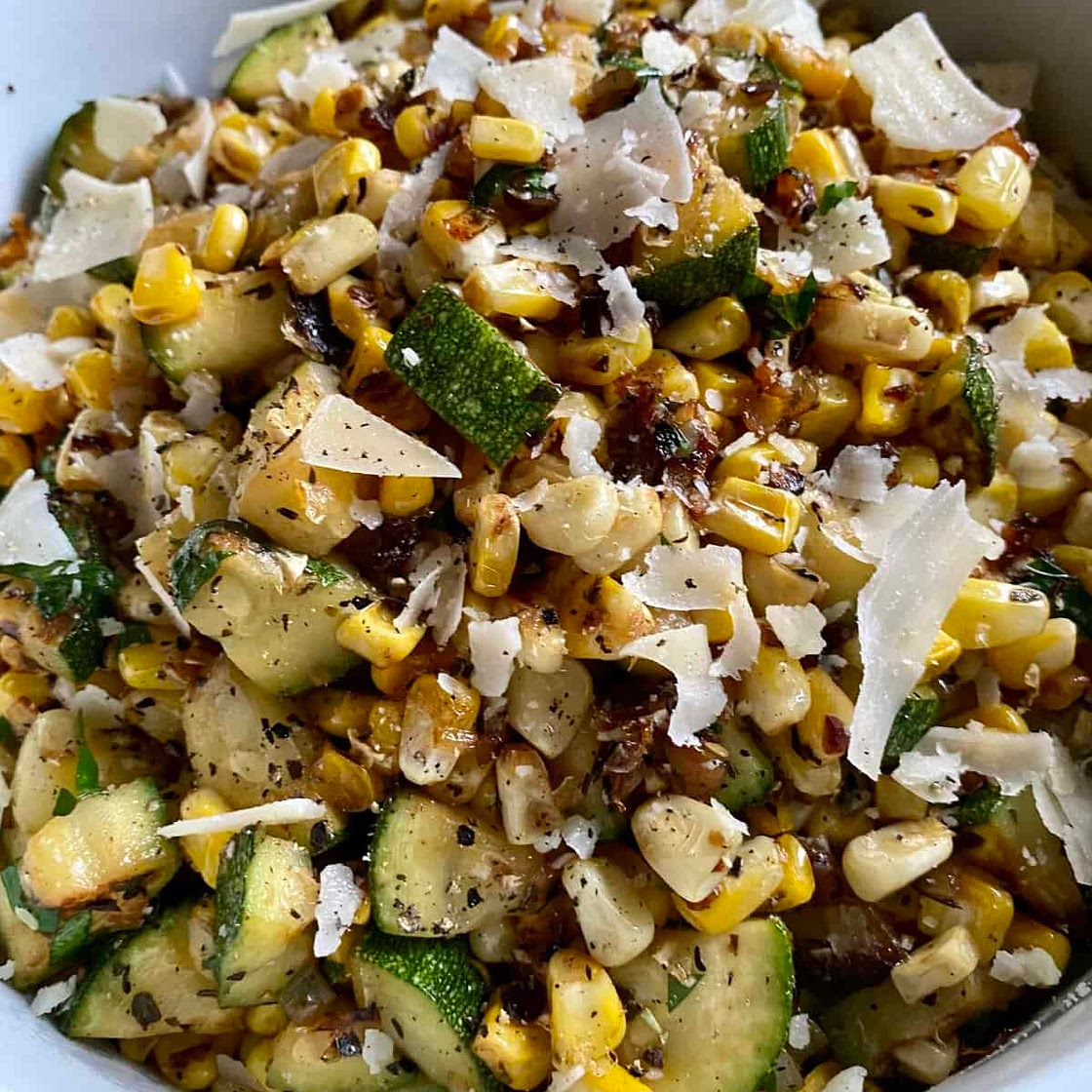 Parmesan Zucchini and Corn