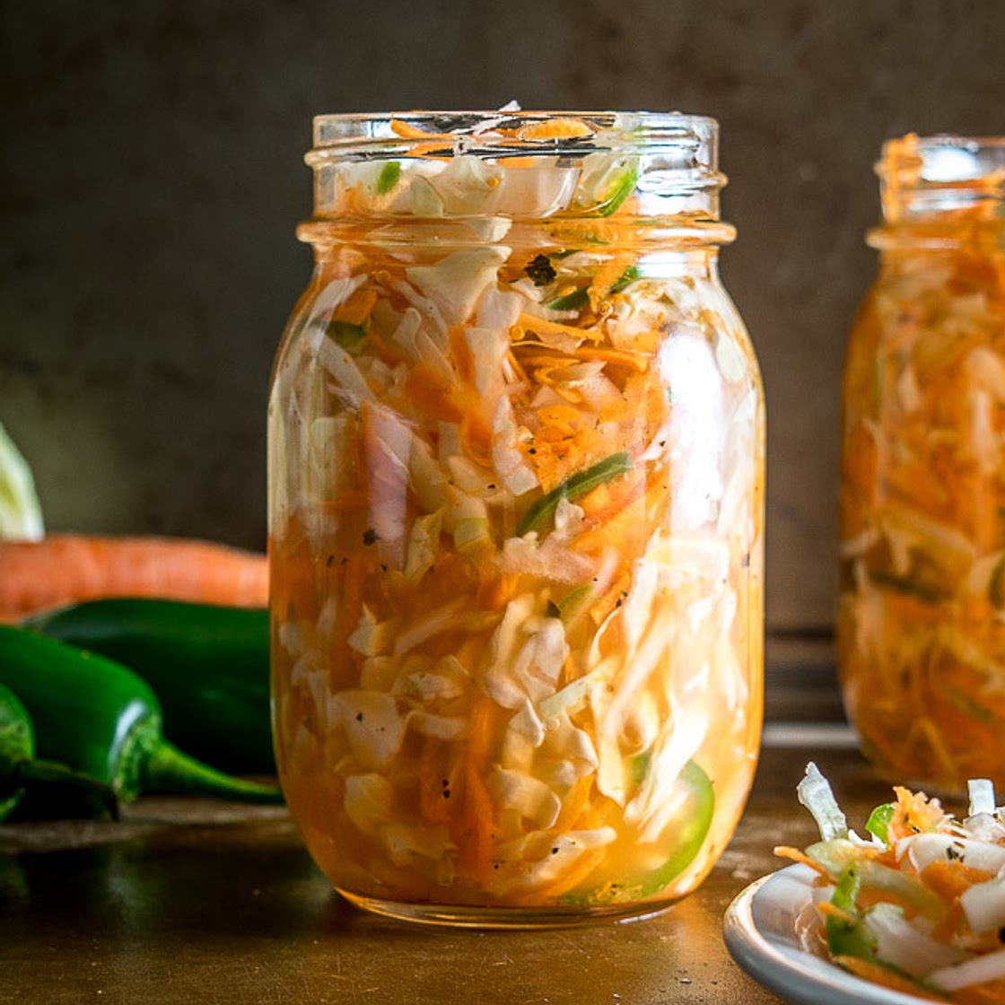 Spicy Curtido (Pickled Cabbage Slaw)
