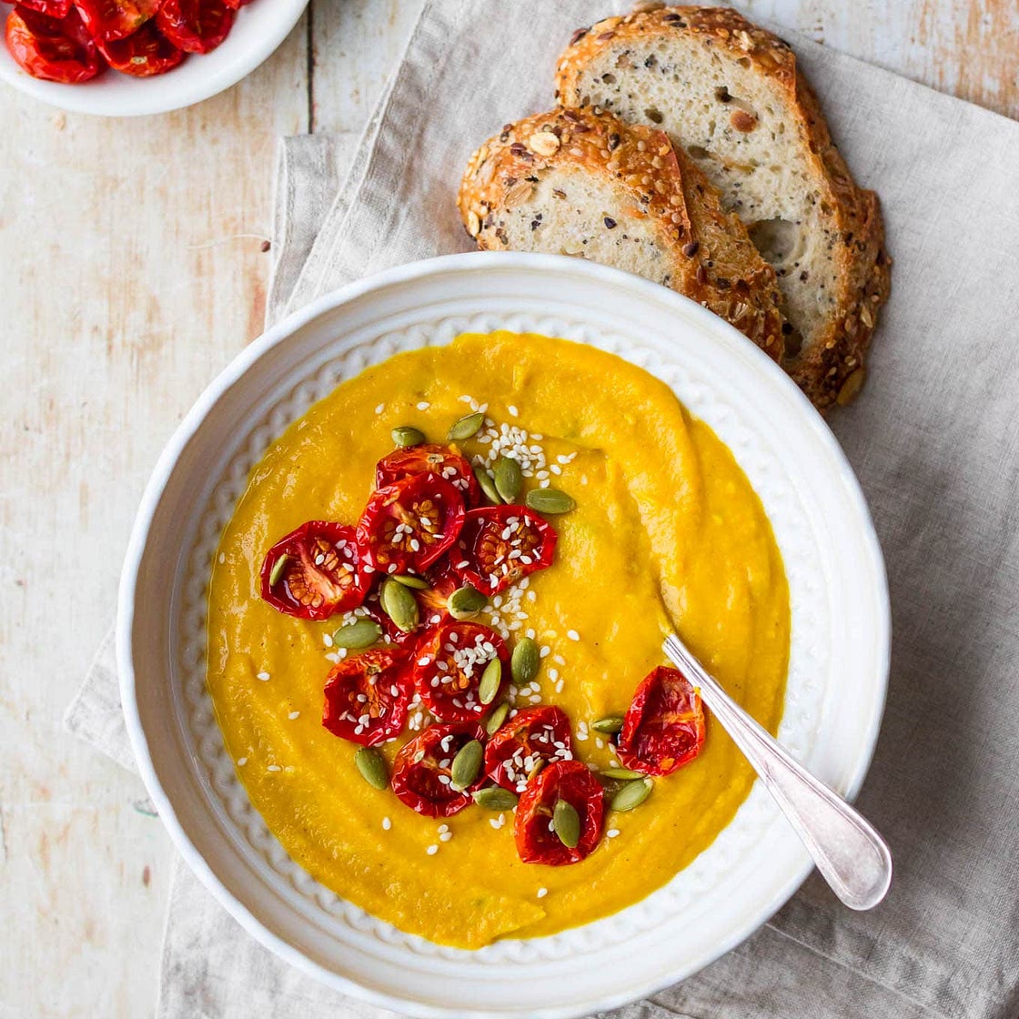 Cauliflower, Sweet Potato and Red Lentil Soup