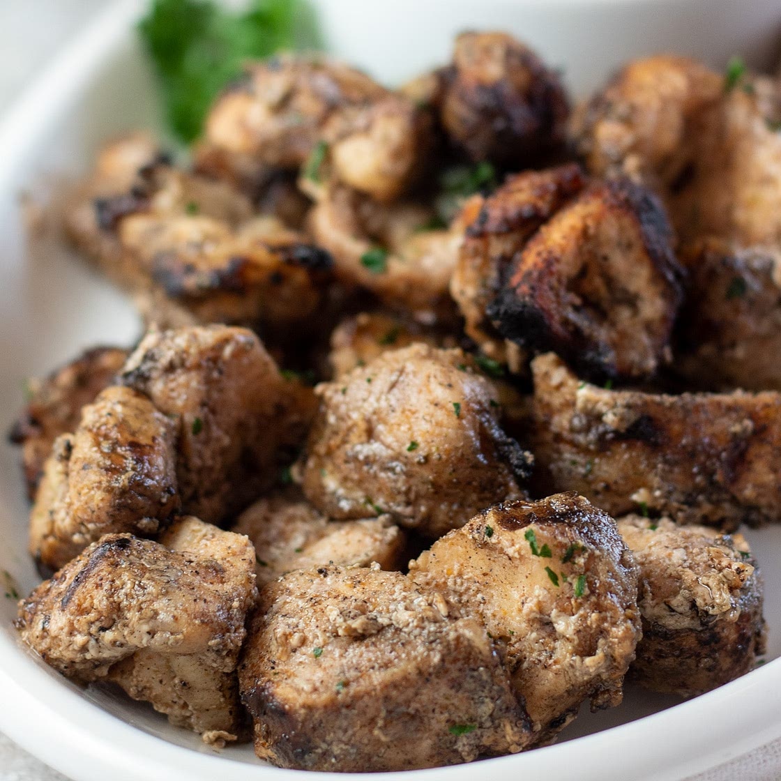 Grilled Cajun Alligator Bites