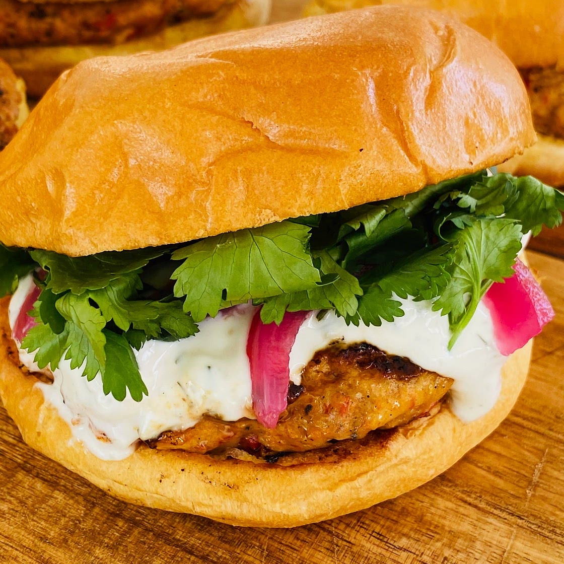 Blackstone Harissa Chicken Burgers