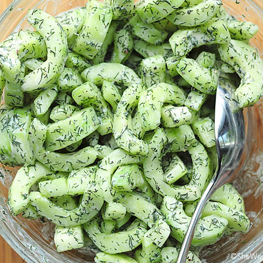 Cucumber Dill Greek Yogurt Salad