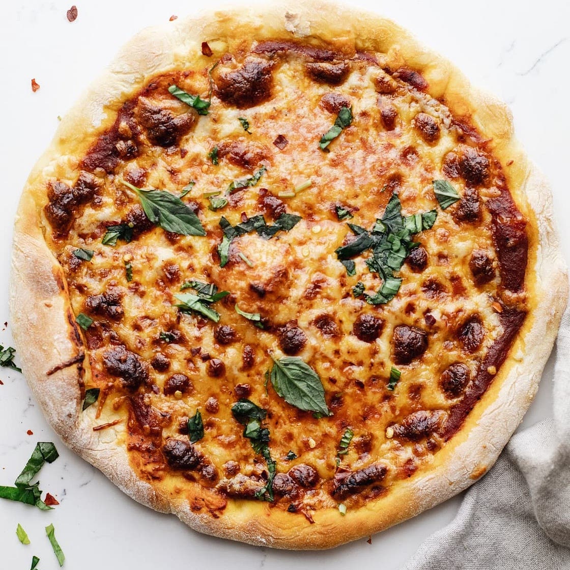 Homemade Cast Iron Skillet Pizza