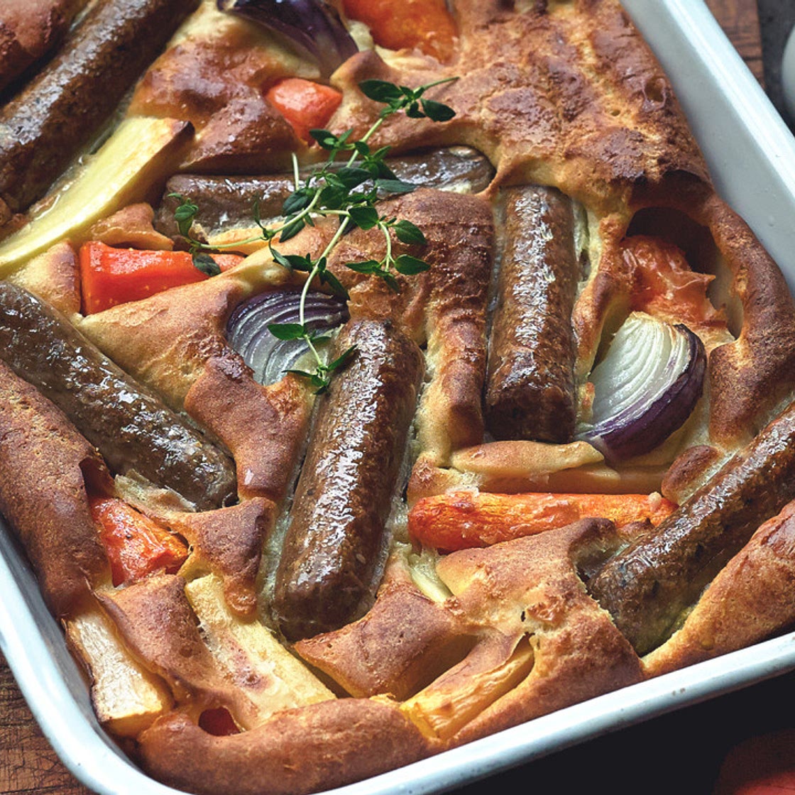 Quorn Toad in the Hole with Root Vegetables