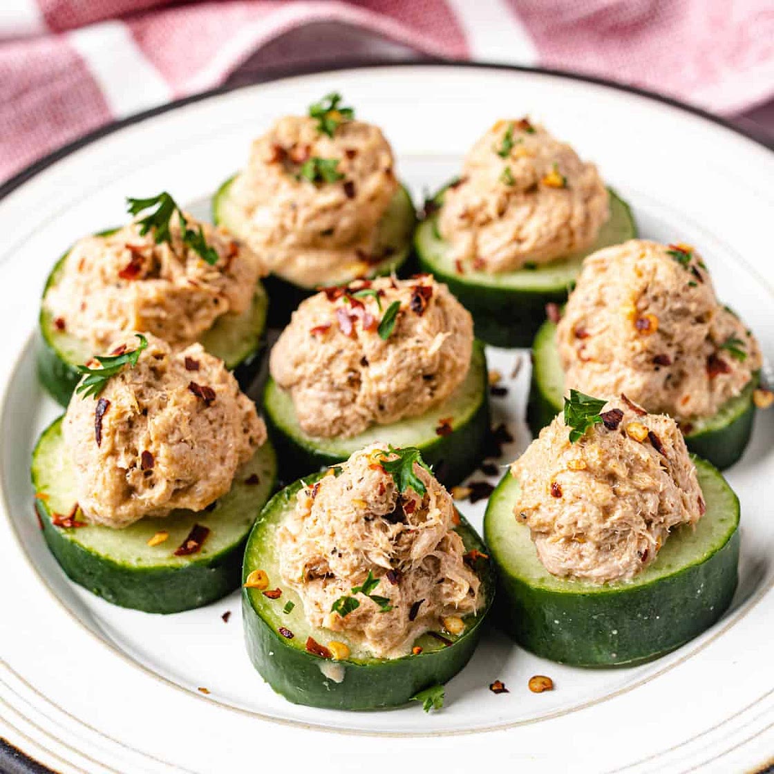 Keto Cucumber Bites with Tuna