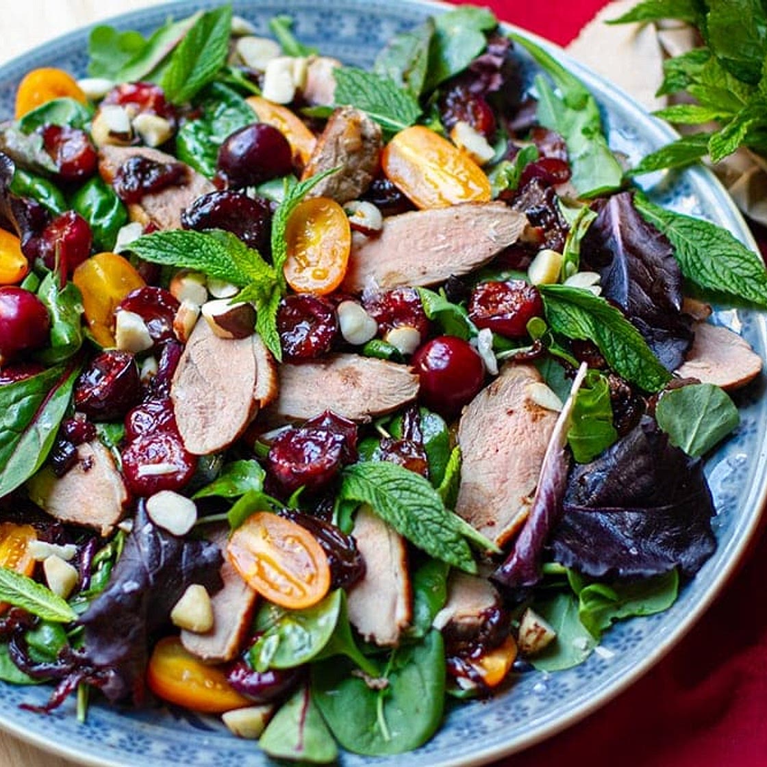 Warm Duck Salad With Balsamic Cherries