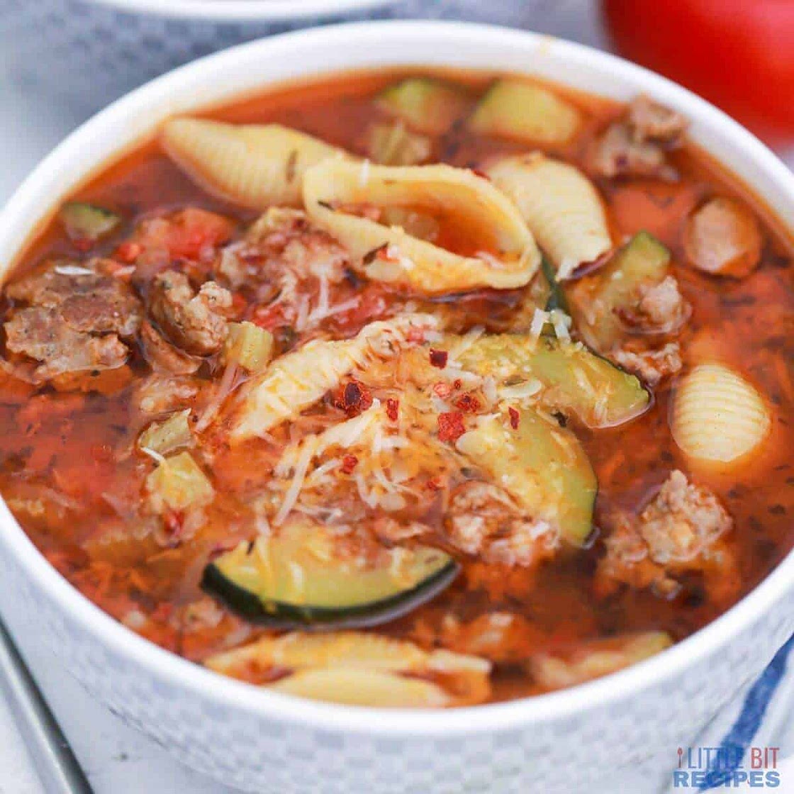 Minestrone Soup with Sausage