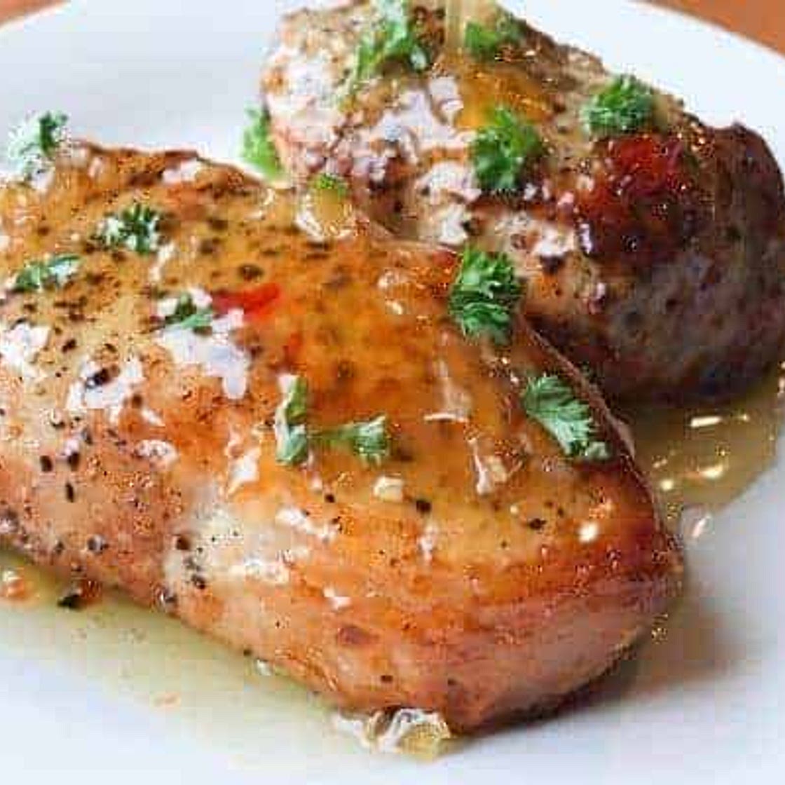 Honey Garlic Air Fryer Pork Chops