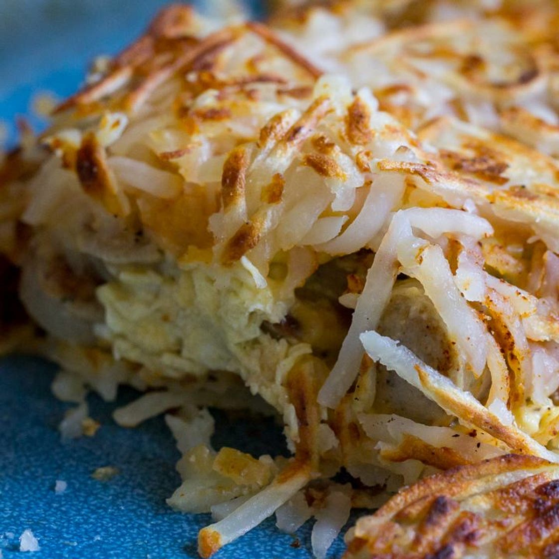 Blackstone Sausage and Egg Loaded Hash Browns