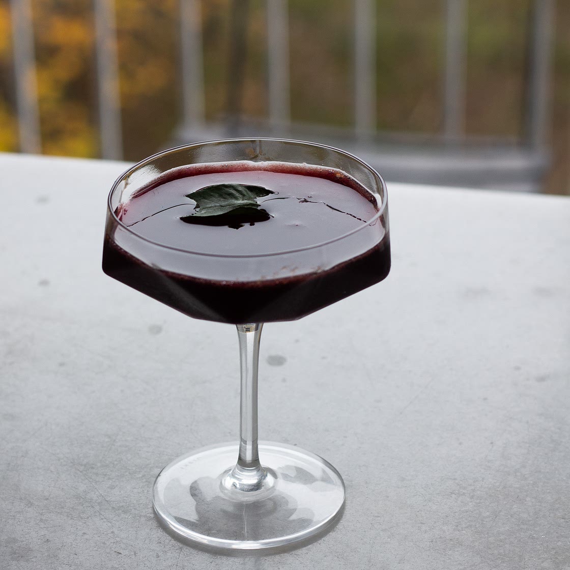 Cinnamon-Smoked Lambrusco Cocktail